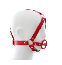 Маска из ремешков с ом O-ring Gag Harness Red