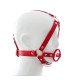 Маска из ремешков с ом O-ring Gag Harness Red