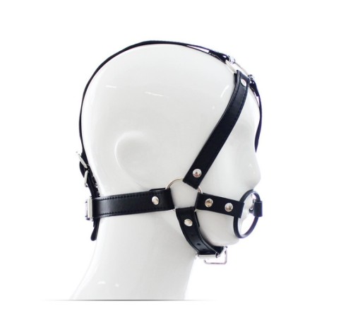 Маска из ремешков с ом O-ring Gag Harness Black