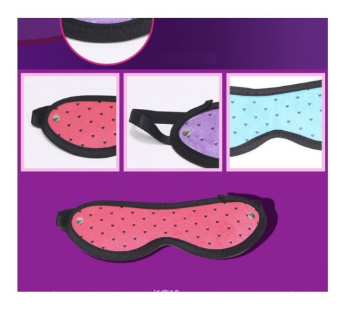 Повязка на глаза Sexy Strap Blindfold Queen Mask Purple