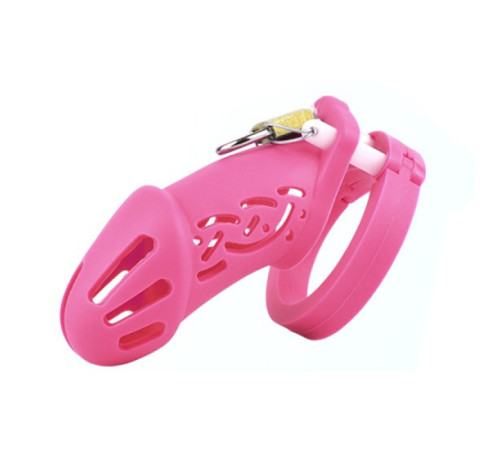 Пояс  для мужчин Silicone Chastity Cage Pink Standart