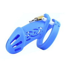 Пояс  для мужчин Silicone Chastity Cage Blue Standart