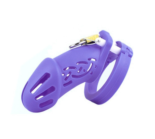 Пояс  для мужчин Silicone Chastity Cage Purple Standart