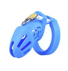 Пояс  для мужчин Silicone Chastity Cage Blue Small