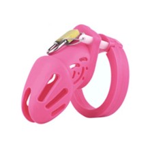 Пояс верности для мужчин Silicone Chastity Cage Pink Small