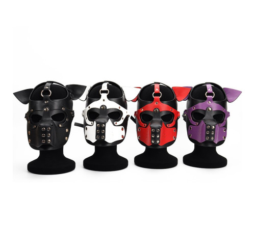 Неопреновая маска Puppy Face Leather Dog Mask Black