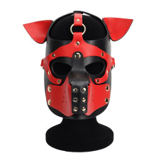 Неопреновая маска Puppy Face Leather Dog Mask Red