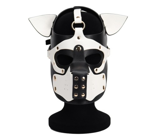 Неопреновая маска Puppy Face Leather Dog Mask White