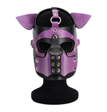 Неопреновая маска Puppy Face Leather Dog Mask Purple