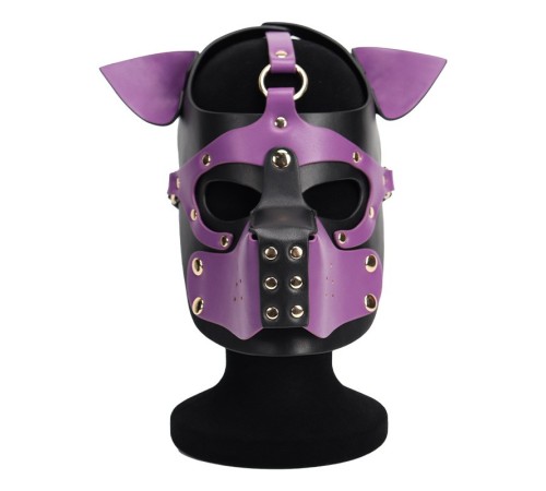 Неопреновая маска Puppy Face Leather Dog Mask Purple