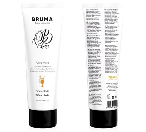 Лубрикант Bruma Aloe Vera Sliding Gel Pina Colada Flavor, 100мл