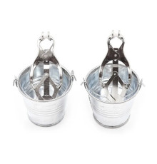 Зажимы для сосков с ведерками для жидкости Bucket Nipple Clamps Silver