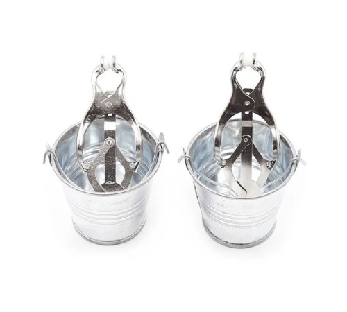 Зажимы для сосков с ведерками для жидкости Bucket Nipple Clamps Silver