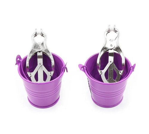 Зажимы для сосков с ведерками для жидкости Bucket Nipple Clamps Purple