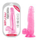 Фаллоимитатор на присоске Crystal Jellies Realistic Dildo Pink Mr. Rude 7.9