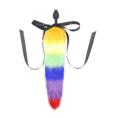 особиста пробка с разноцветным хвостом Silicone Plug Rainbow Tail