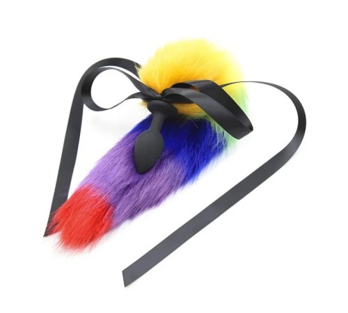 особиста пробка с разноцветным хвостом Silicone Plug Rainbow Tail