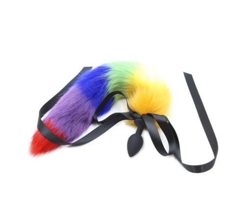 особиста пробка с разноцветным хвостом Silicone Plug Rainbow Tail