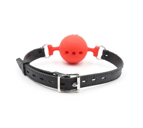 Кляп с отверстиями Gag Silicone Ball Red