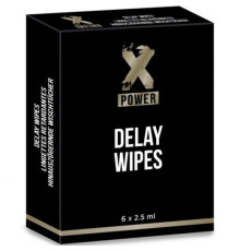 Салфетки с пролонгирующим гелем XPower Delay Wipes, 6шт