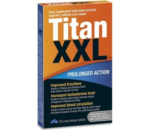 Препарат для эрекции Titan XXL Prolonged Action, 20 капсул