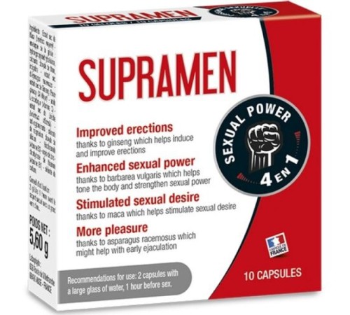 Препарат для мужчин Supramen Sexual Power 4 in 1, 10 капсул