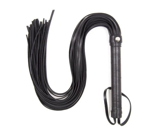 Классическая черная плеть с рукояткой Leather Whip Black