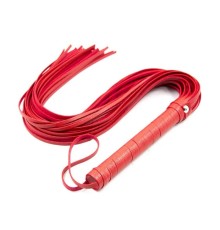 Классическая красная плеть с рукояткой Leather Whip Red