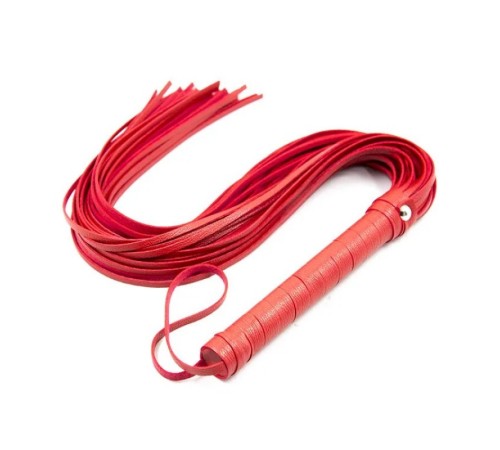 Классическая красная плеть с рукояткой Leather Whip Red