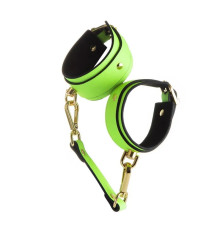 Наножники салатовые Glow in the Dark Leather Ankle cuffs