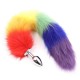 особиста пробка с пышным хвостом Metal Plug Rainbow Tail Large