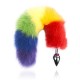 особиста пробка с пышным хвостом Metal Plug Rainbow Tail Large