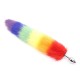 особиста пробка с пышным хвостом Metal Plug Rainbow Tail Large