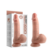 Фаллоимитатор на присоске Dual-Layered Nature-Feel Silicone Dildo 7.2