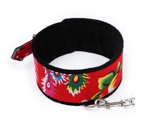 Цветной ошейник с поводком Tropical Collar With Leash