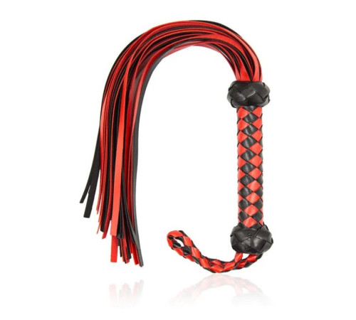 Плеть с рукояткой Fetish Leather Whip Red