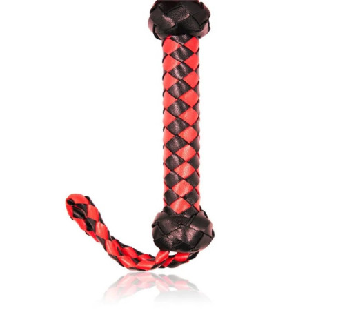 Плеть с рукояткой Fetish Leather Whip Red