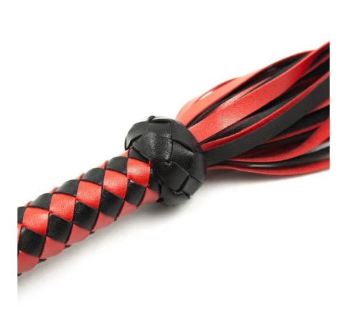 Плеть с рукояткой Fetish Leather Whip Red