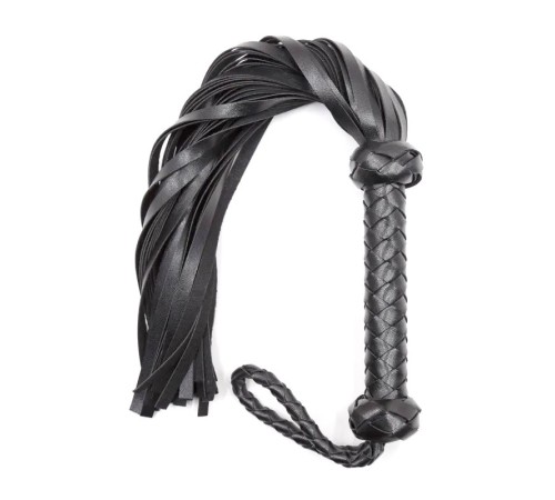 Плеть с рукояткой Fetish Leather Whip Black