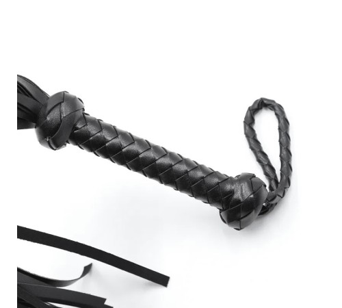 Плеть с рукояткой Fetish Leather Whip Black