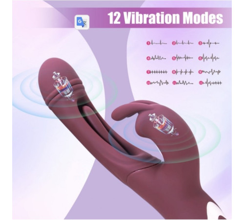 Фантастический вибратор для женщин Greedy Triple Stimulating Massager Burgundy