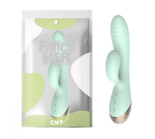 Бирюзовый вибратор Inflatable Dual Pleasure Dildo