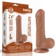 Фаллоимитатор на присоске Sliding Skin Dual Layer Dong Brown 7.0