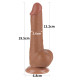 Фаллоимитатор на присоске Sliding Skin Dual Layer Dong Brown 7.5