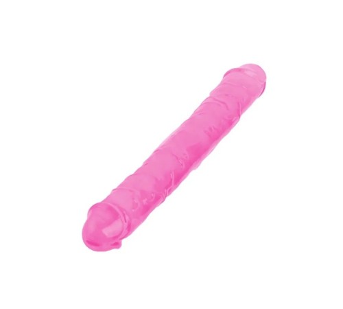 Фаллоимитатор двойной Mr. Rude Crystal Jellies Realistic Double-ended Dildo Pink 12.0