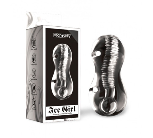 Прозрачный мастурбатор для мужчин Ice Girl Textured Sensation Stroker