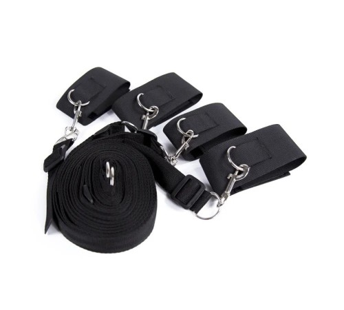 Комплект бондажей для крепления к кровати Bondage Belt Black