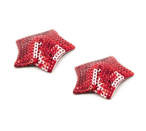 Стикини на соски в форме звезды Nipple Pasties Red