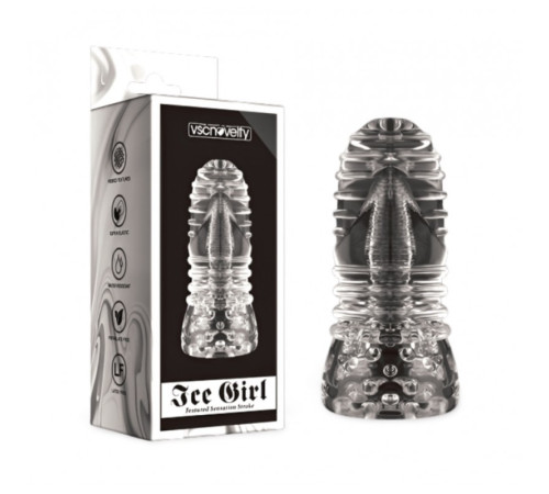 Прозрачный мастурбатор для мужчин Ice Girl Textured Sensation Stroker