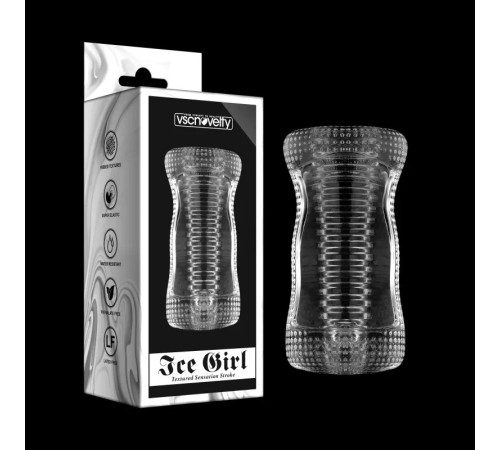 Прозрачный мастурбатор для мужчин Ice Girl Textured Sensation Stroker